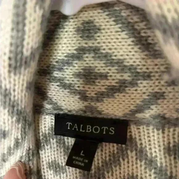 Womens size large Talbots wool/cashmere Aztec sweater, #354 - Picture 4 of 4